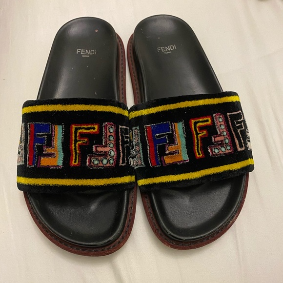 fendi colorful slides